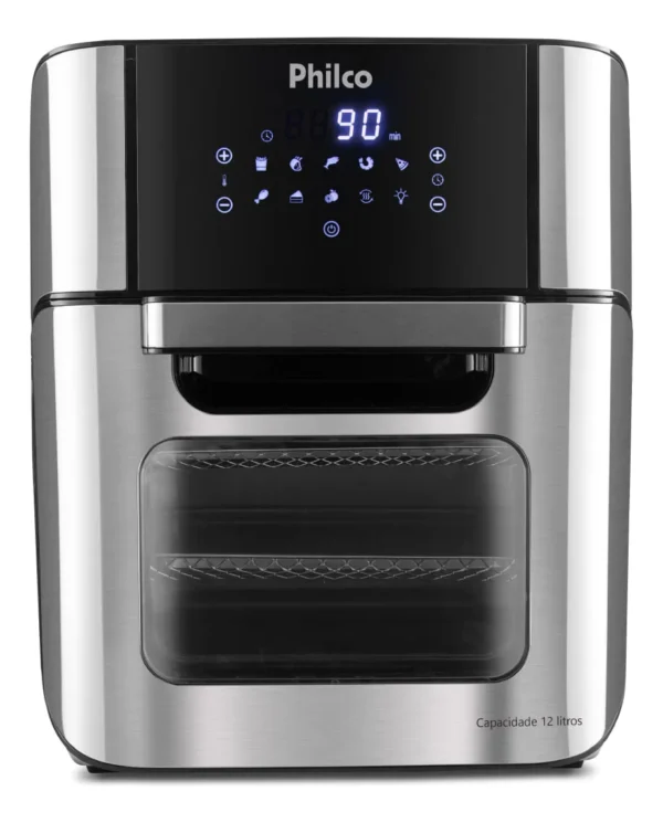 Fritadeira Elérica Air Fryer Oven Philco Pfr2200 12 litros 4 Em 1 1800w Cor Preta