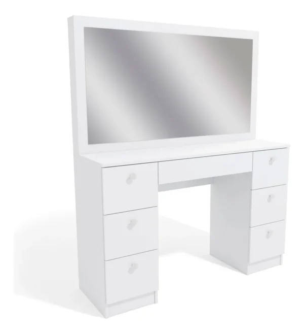 Penteadeira Ditália 7 Gavetas Pe-80 Branco Uv Acetinado