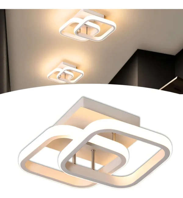 Plafon Luminária Led Moderno Duplo Quadrado De Embutir MAIS VENDIDO 4º em Luminárias de Teto Genérica