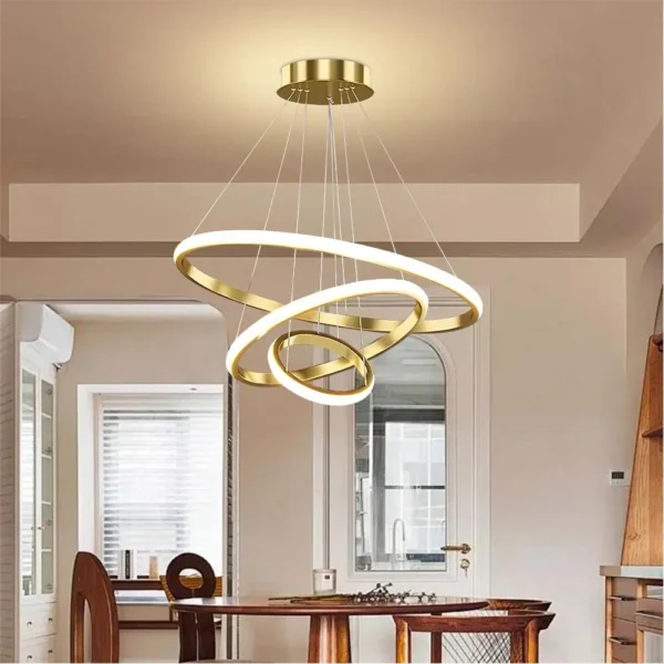 Luminaria De Teto Led, 3 Cores Lustres Pendente Moderna